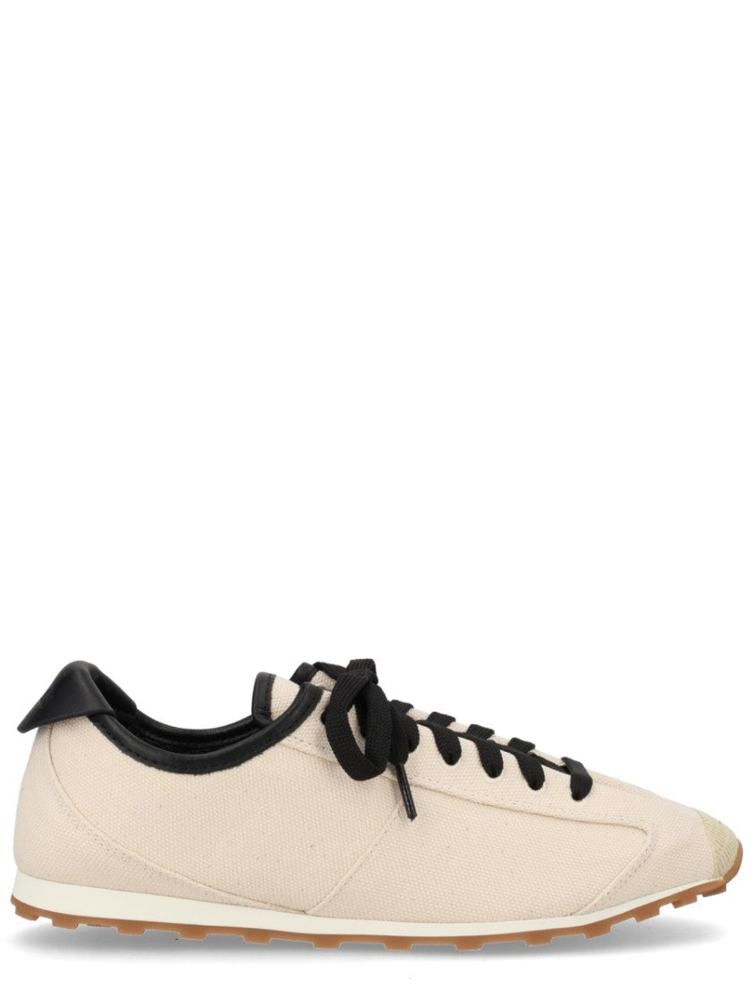 Jacquemus Beige Low-Profile Lamb Leather Sneakers