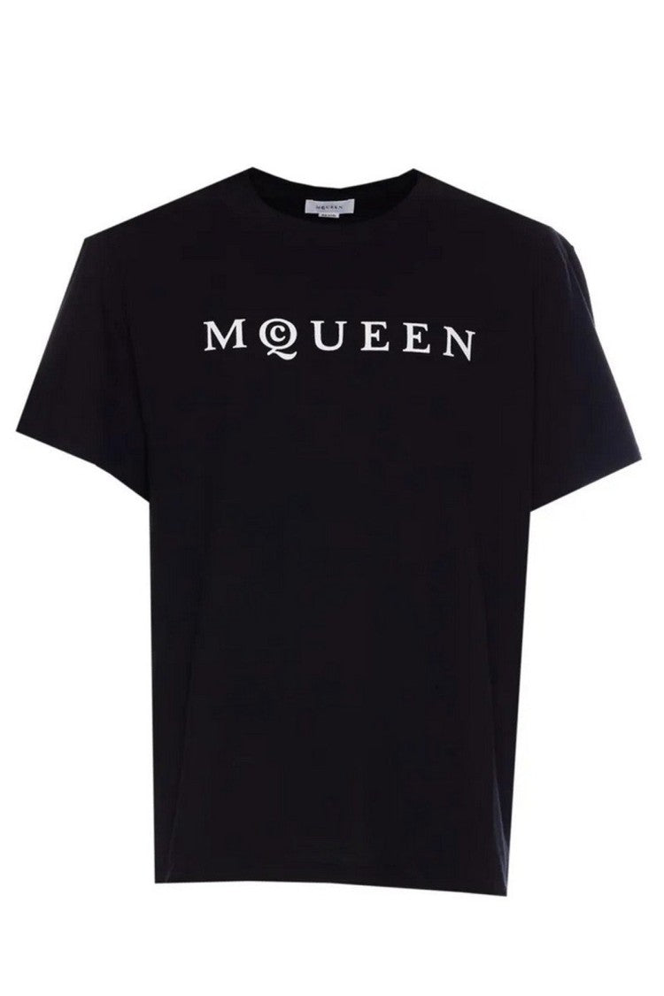 Mcq By Alexander Mcqueen Black Wordmark Logo Printed Cotton T-Shirt