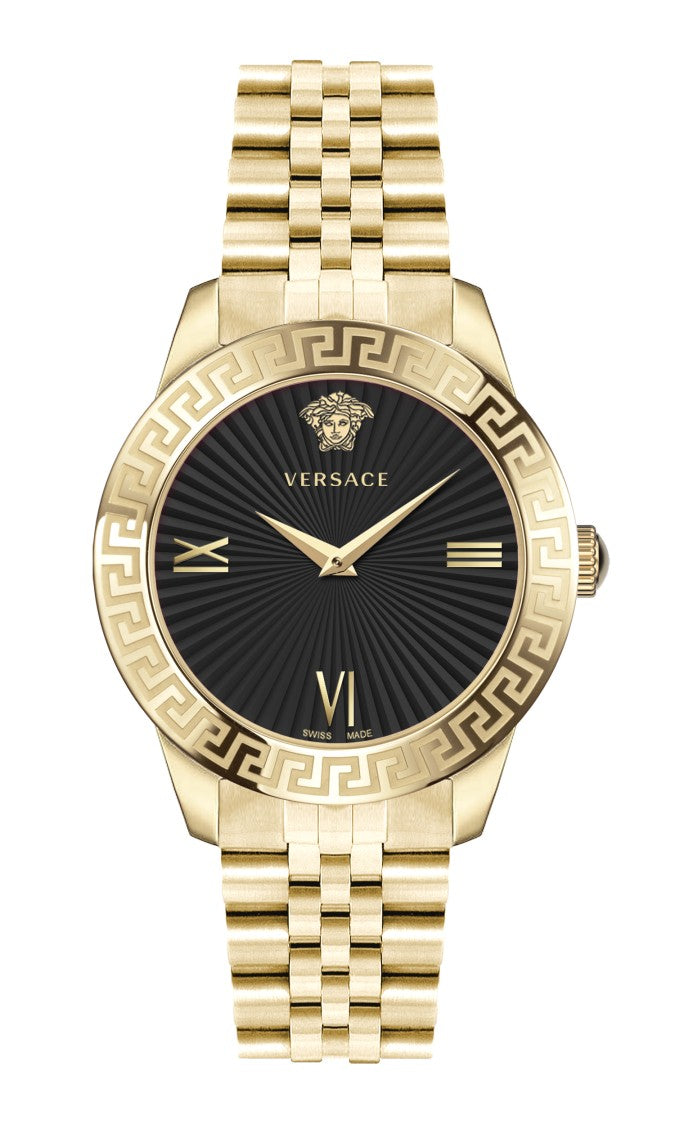 Versace Greca Motif Gold-Tone Stainless Steel Watch