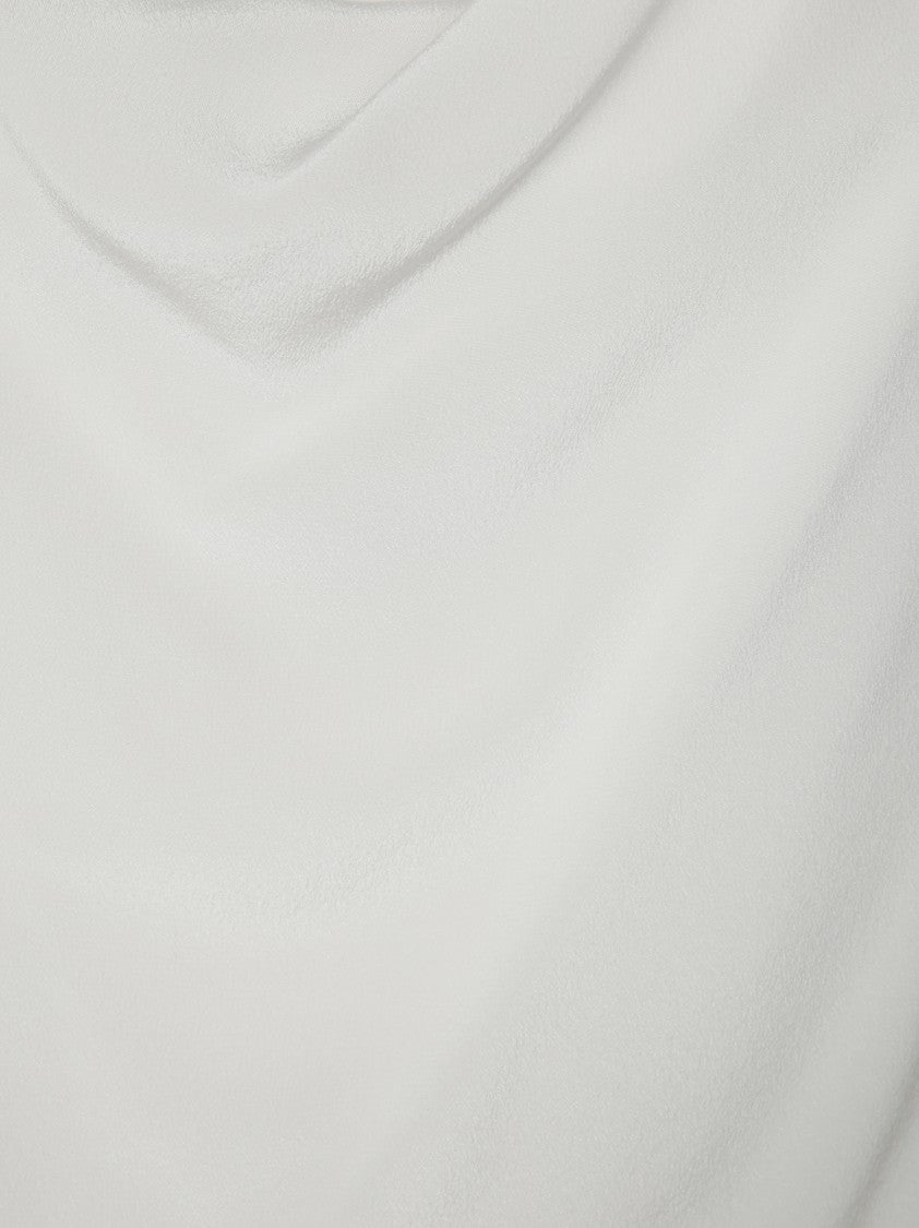 Parosh Sleeveless Top With Draped Neckline