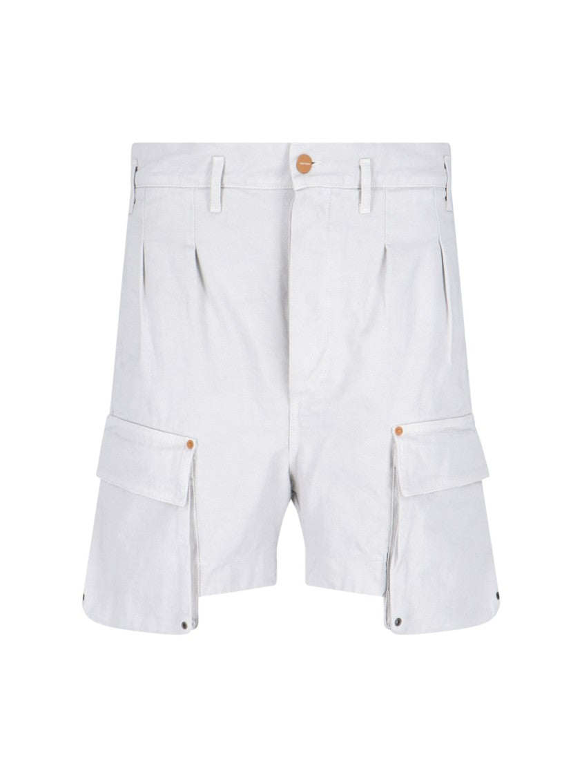 Cultura Grey Trousers With Cargo Pockets And Pleat Detail