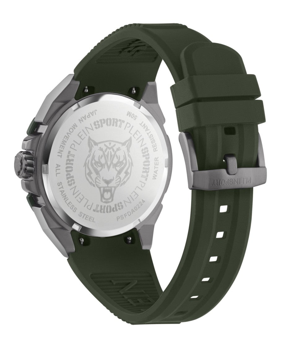 Plein Sport Urban Pulse Silicone Watch With Gunmetal Case