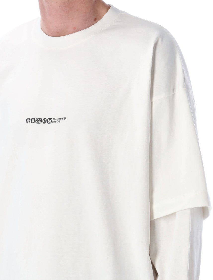 Oamc Peacemaker Painted Double Layer Boxy T-Shirt
