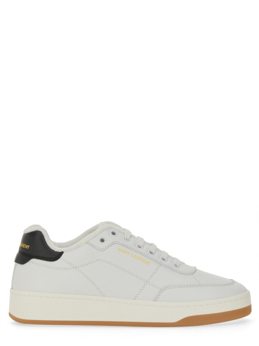 Saint Laurent Minimalist Low-Top Sneakers With Elegant Leather Finish