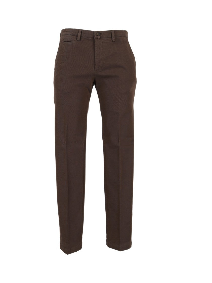 Briglia Brown Stretch Tailored Trousers