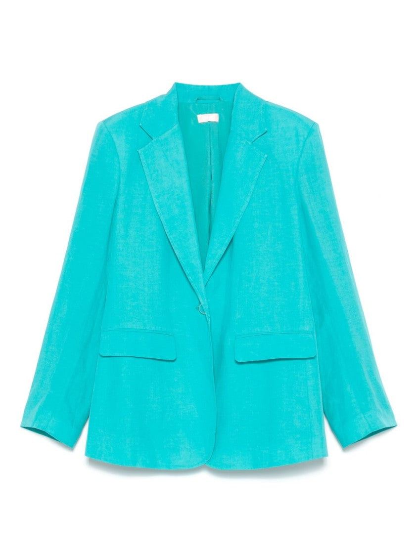Liu Jo Tailored Green Jacket With Notch Lapels