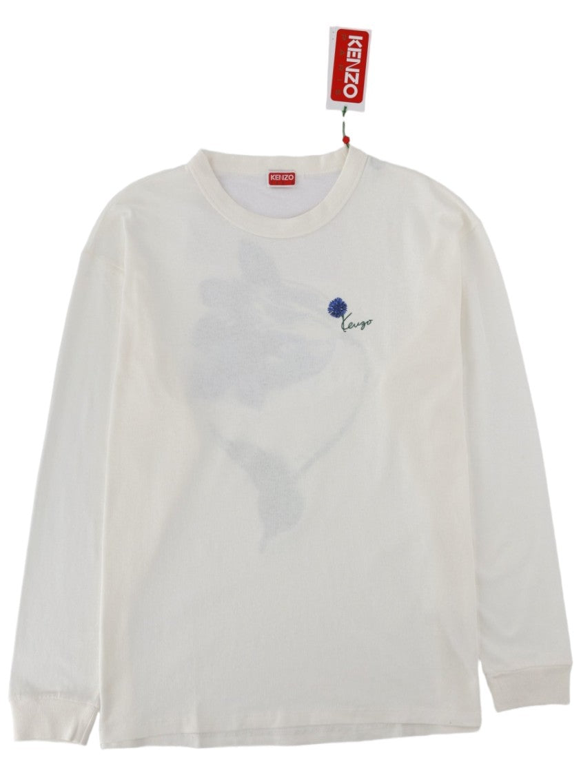 Kenzo Tulip Long-Sleeve Graphic Cotton T-Shirt