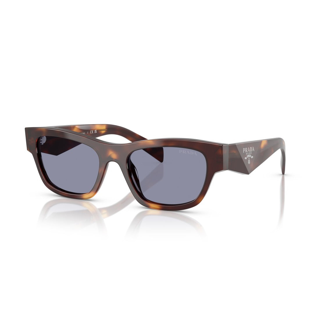 Prada 0Pr B09s Rectangular Tortoiseshell Acetate Sunglasses