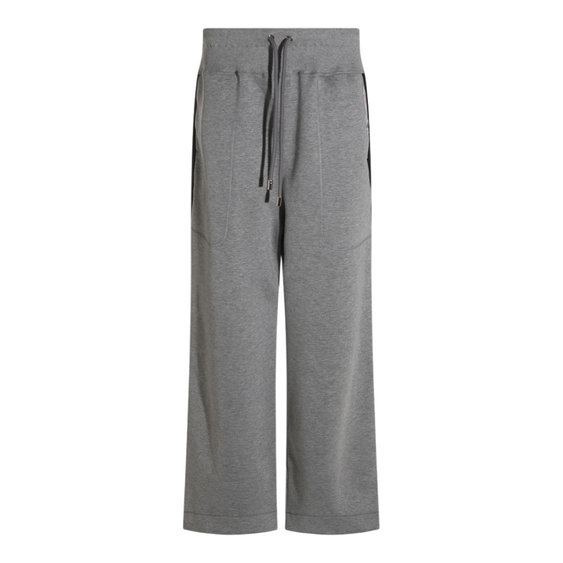 Lanvin Wide Leg Trousers With Black Side Panels And Adjustable Waistband