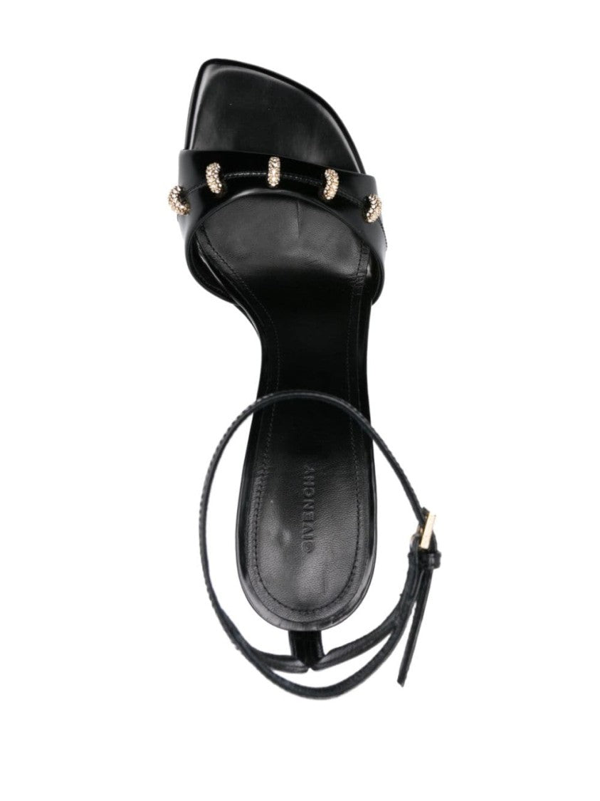 Givenchy High Stiletto Black Calf Leather Sandals
