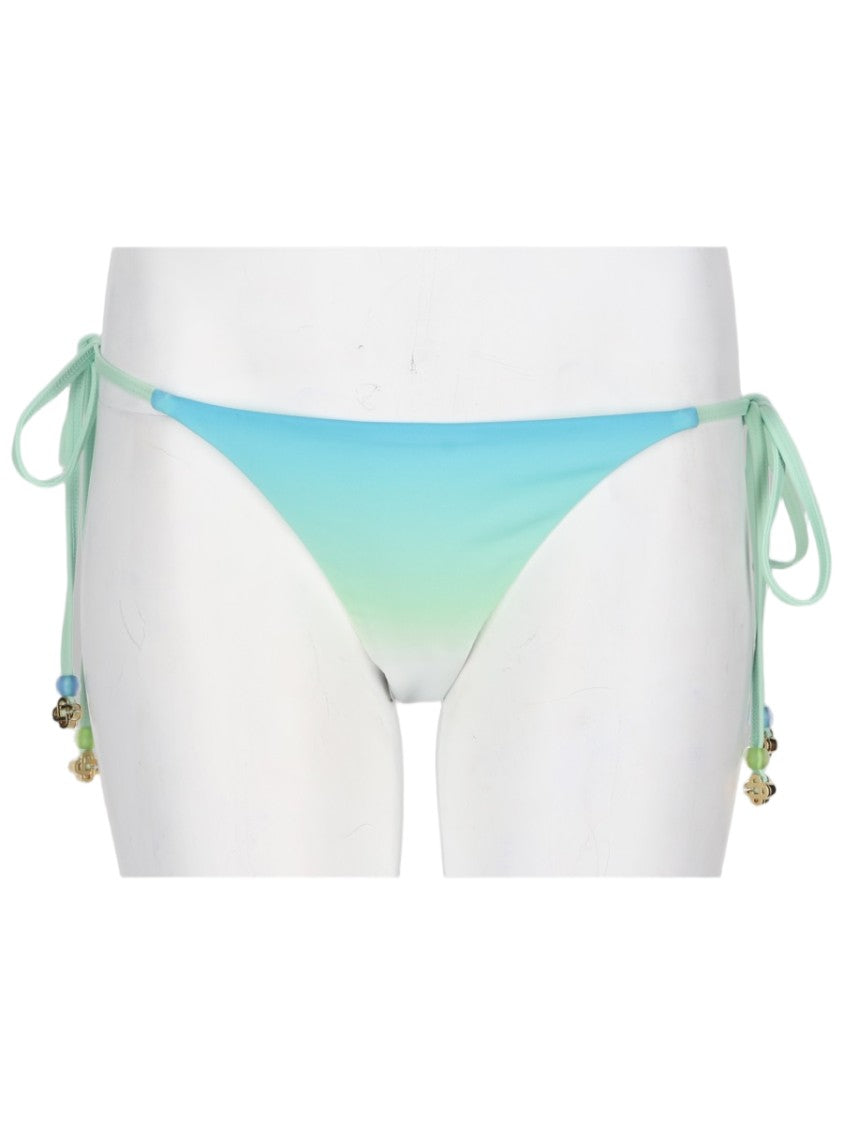 Casablanca Gradient Beaded Side-Tie Bikini Bottom