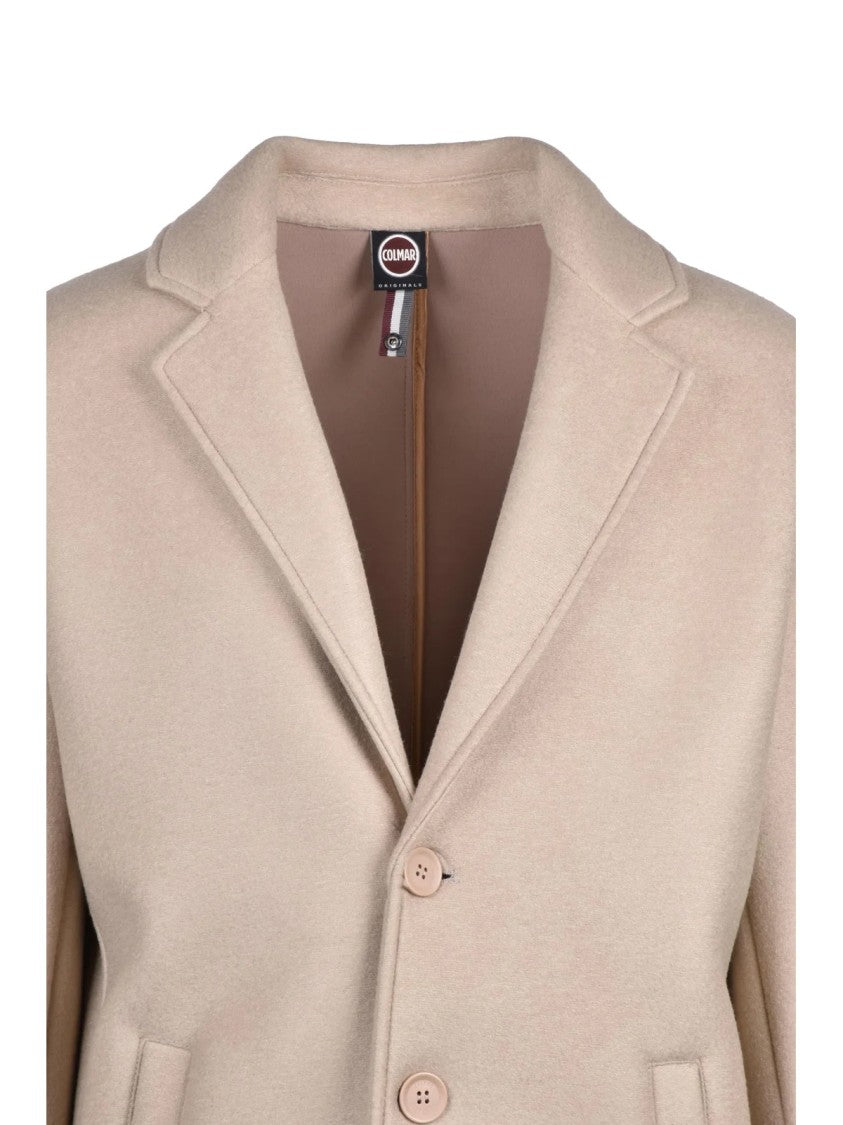 Colmar Originals Beige Polyester-Blend Button Coat