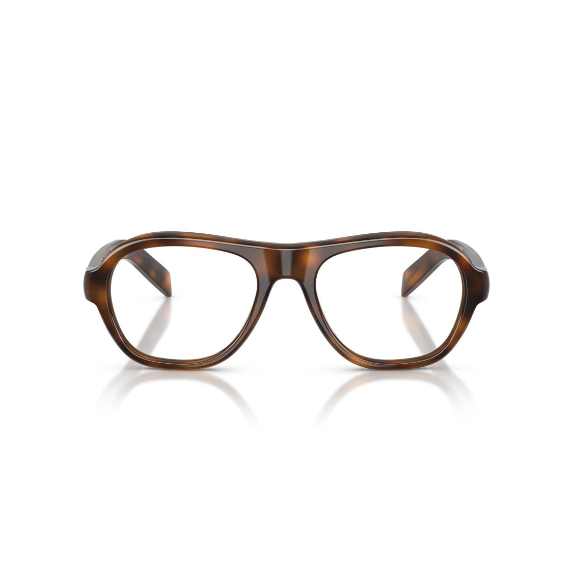 Prada Tortoiseshell 0Pr C12v Aviator Inspired Sunglasses