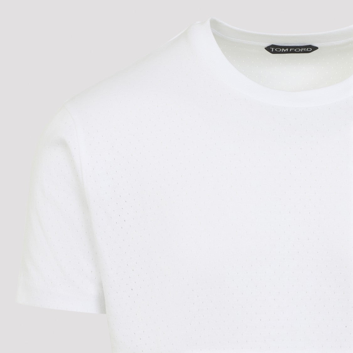 Tom Ford Tailored Cotton T-Shirt With Subtle Perforated Detailing