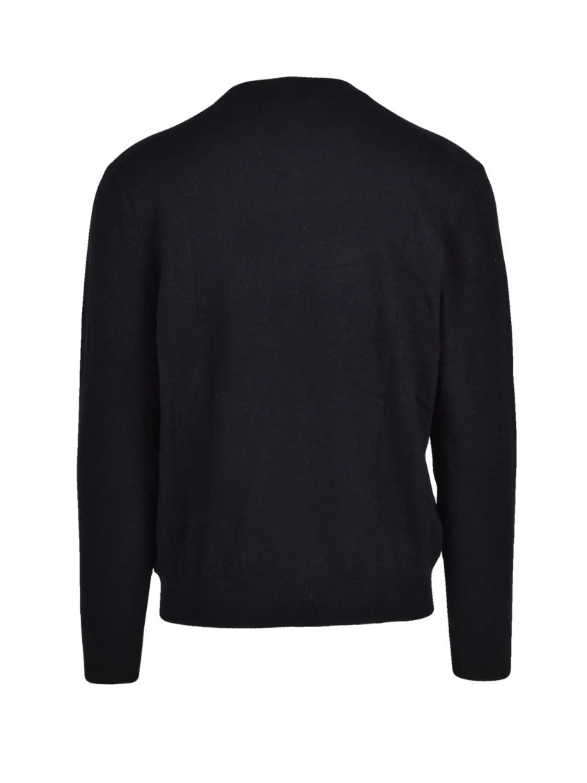 Replay Black Wool-Blend Crewneck Sweater