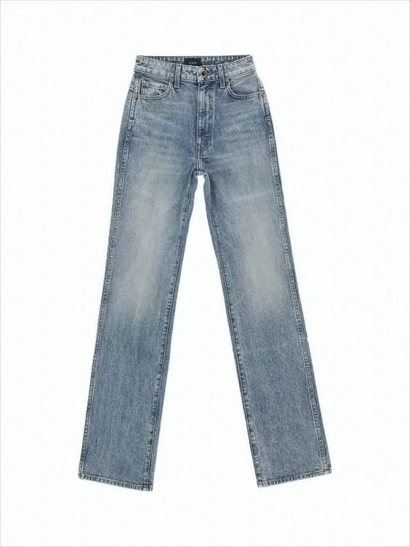 Khaite Straight-Leg Denim Pants With Mid-Rise Waist