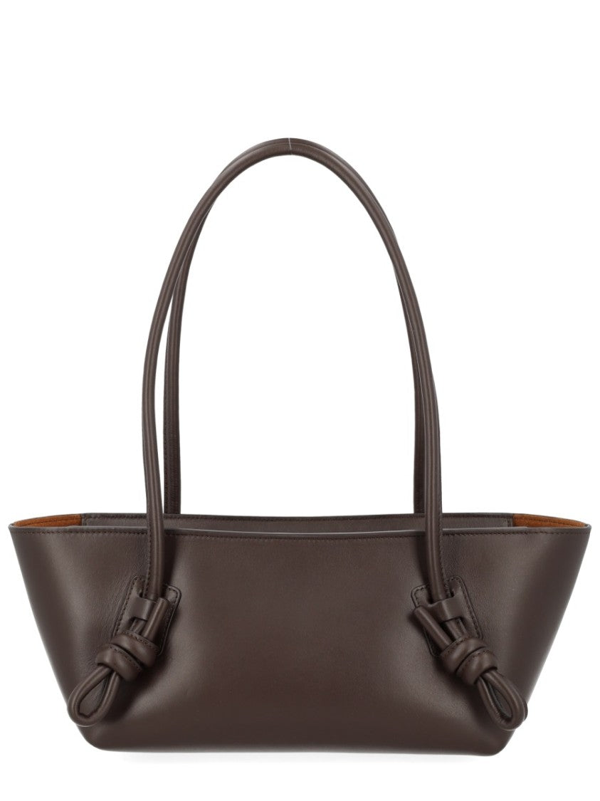 Hereu Fleca Calf Leather Knotted Shoulder Bag