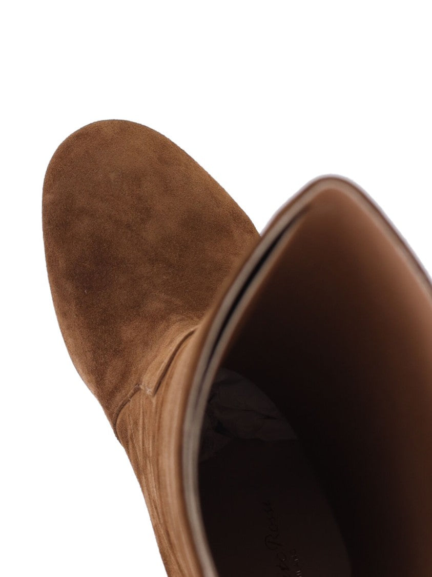 Gianvito Rossi Brown Glen 85 Suede Boots