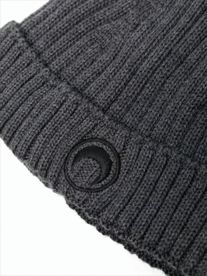 Marine Serre Ribbed Wool Beanie With Crescent Moon Emblem