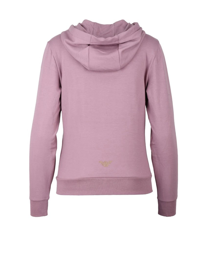 Ea7 Emporio Armani Pink/Black Polyester Viscose Elastane Women's Tracksuit