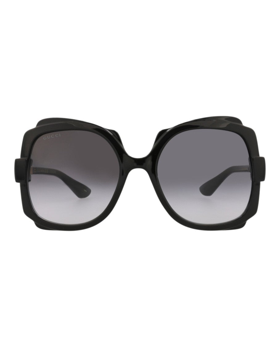 Gucci Bold Round-Frame Injection Sunglasses With Gold Accents