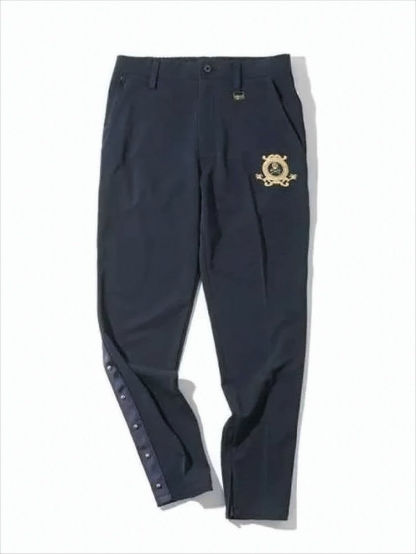 Mark&Lona Tailored Straight Pants With Buttoned Detail And Emblem