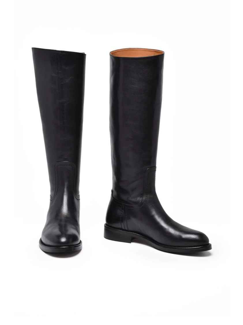 Mara Bini Black Leather Riding Boots