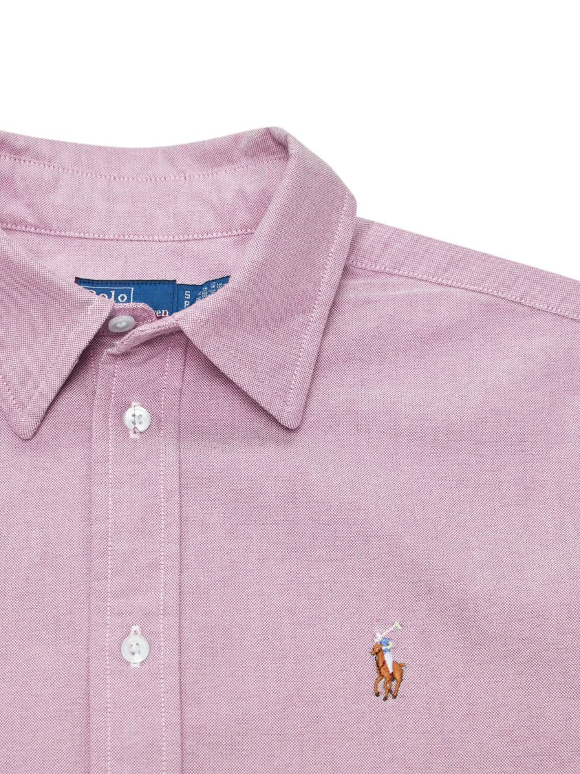 Polo Ralph Lauren Long-Sleeve Cotton Shirt With Embroidered Logo Detail