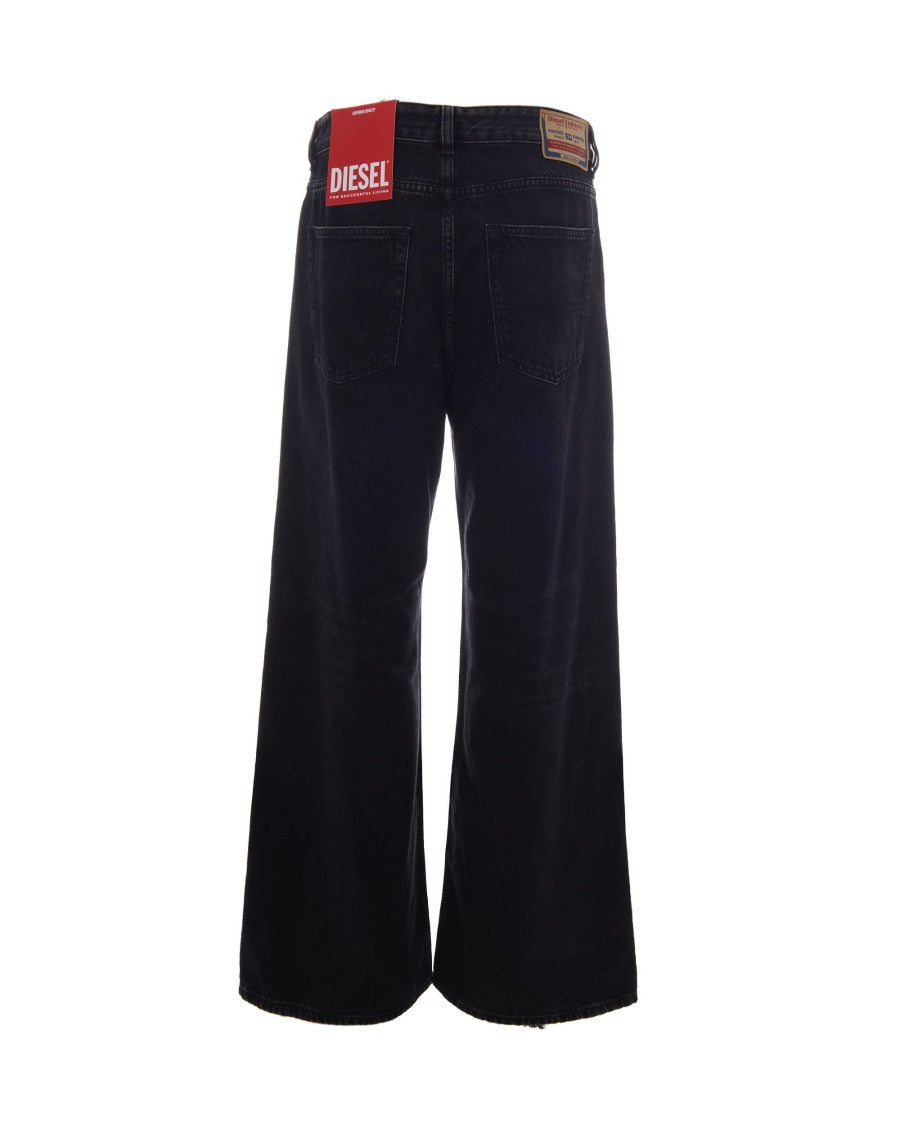Diesel Relaxed Fit Wide-Leg Jeans With Low Waist
