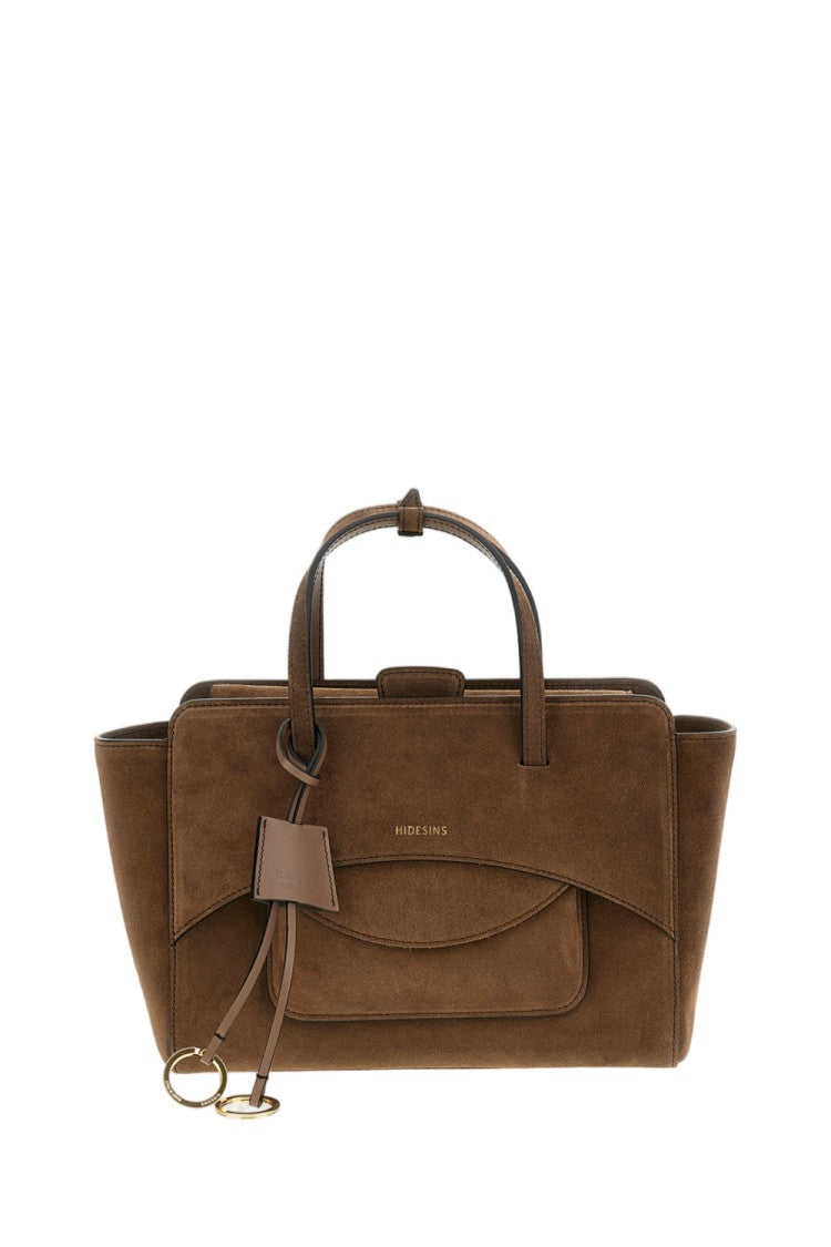 Hidesins Brown Flap M Suede Shoulder Bag