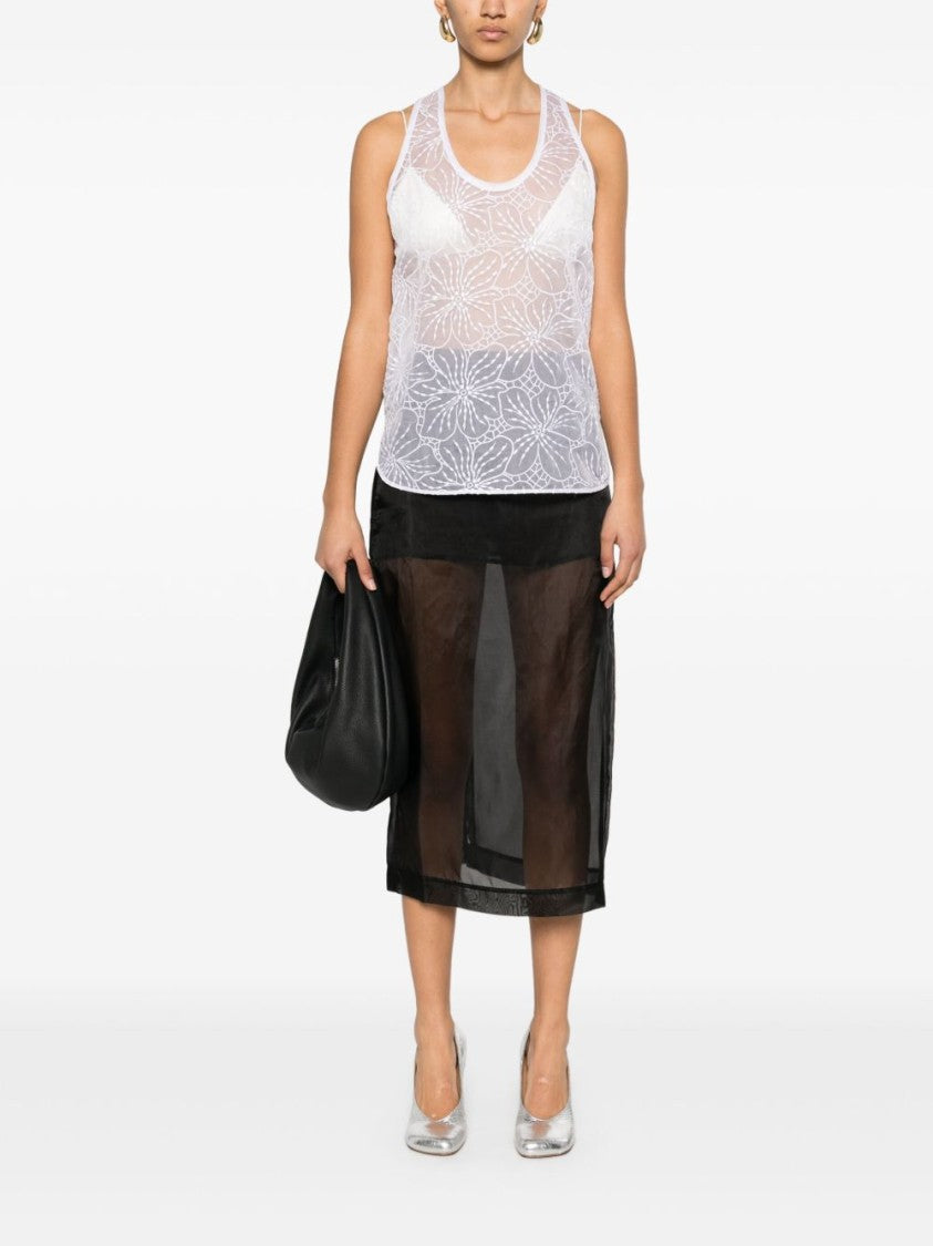 Genny Scoop Neck Silk Tank Top