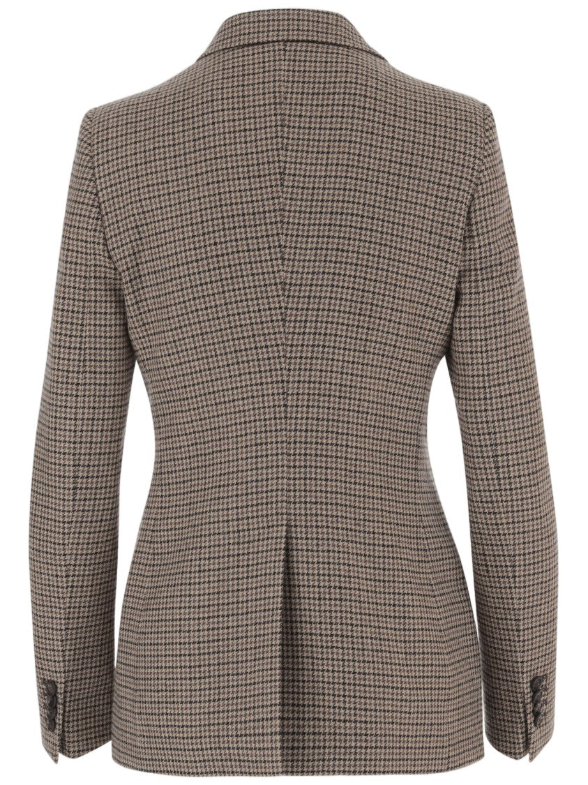 Tagliatore Multicolor Wool Houndstooth Blazer