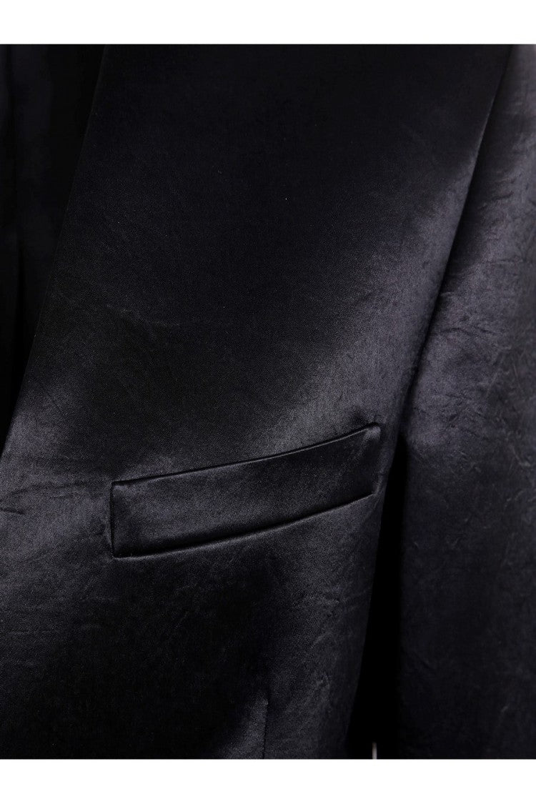 Philosophy Di Lorenzo Serafini Black Acetate Double-Breasted Blazer