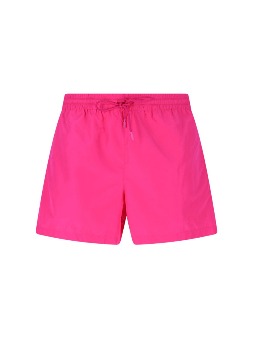 Gucci Logo Swim Shorts, In Pink Fabric