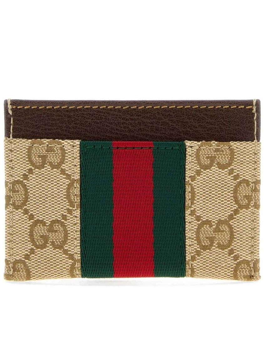 Gucci Beige Wwl Monogram Canvas Cardholder