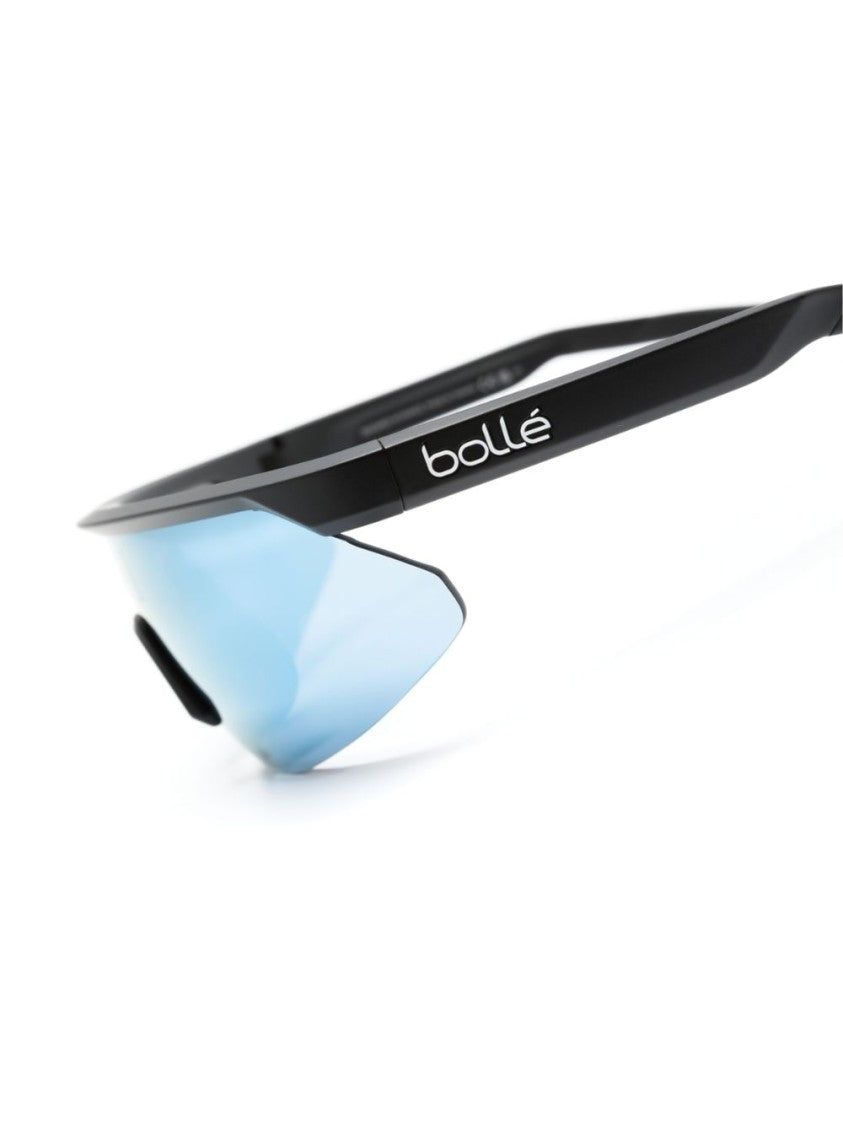 Patou Sporty Wraparound Sunglasses With Tinted Blue Lenses