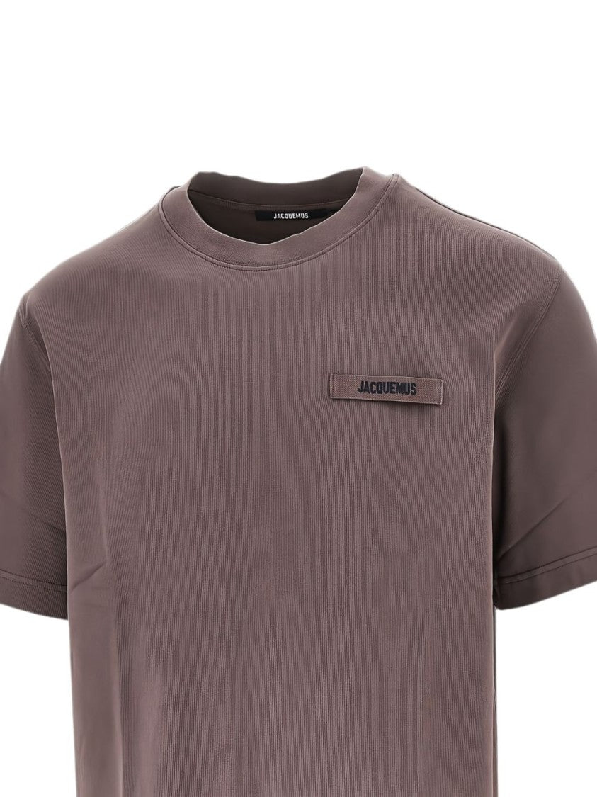 Jacquemus Boxy-Fit Ribbed Texture T-Shirt With Subtle Patch Detail