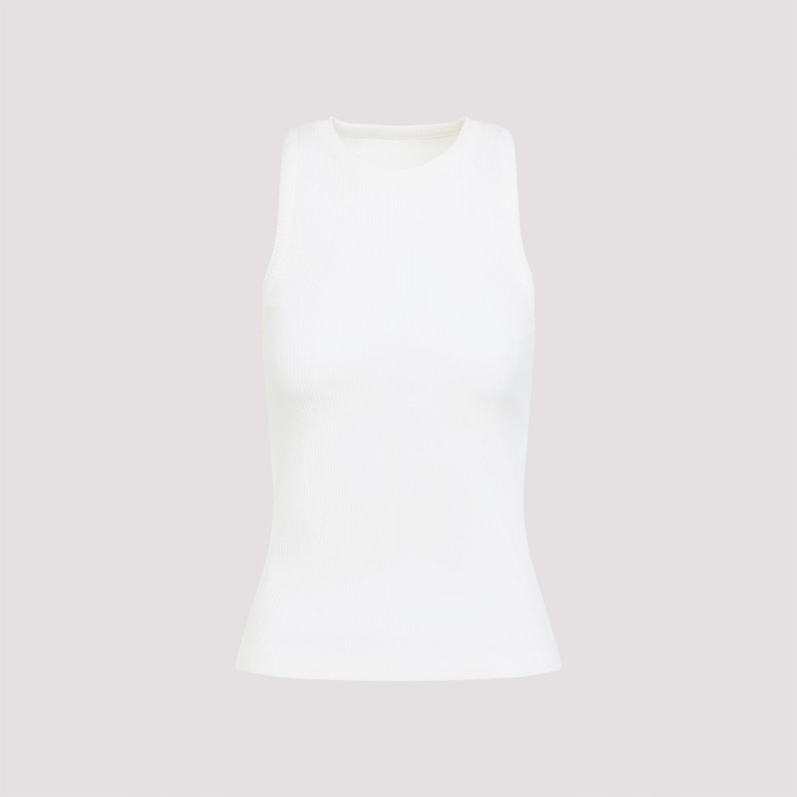 Bottega Veneta Ribbed Cotton Top With Round Neckline