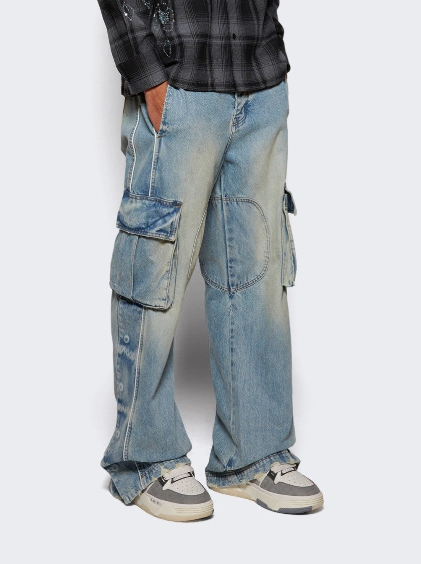 Amiri Quad Debossed Nubuck Ma-1  Sneakers Grey