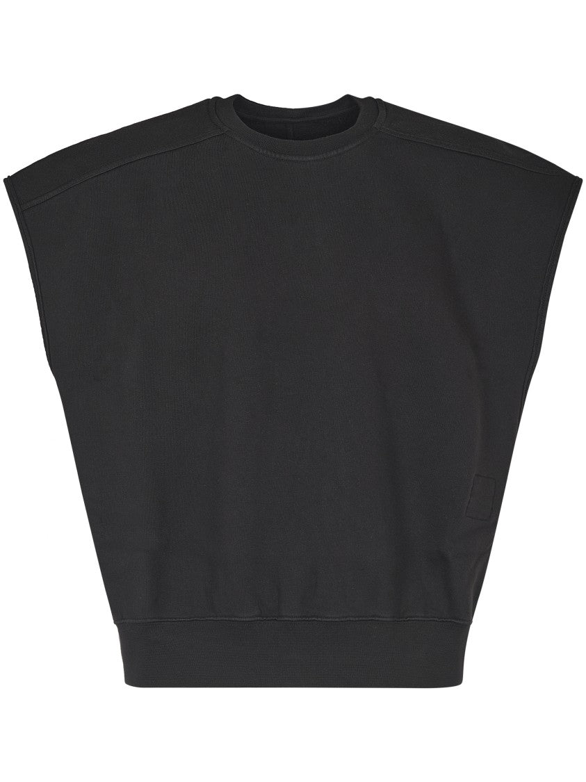 Drkshdw By Rick Owens Oversized Black T-Shirt With Structured Shoulders