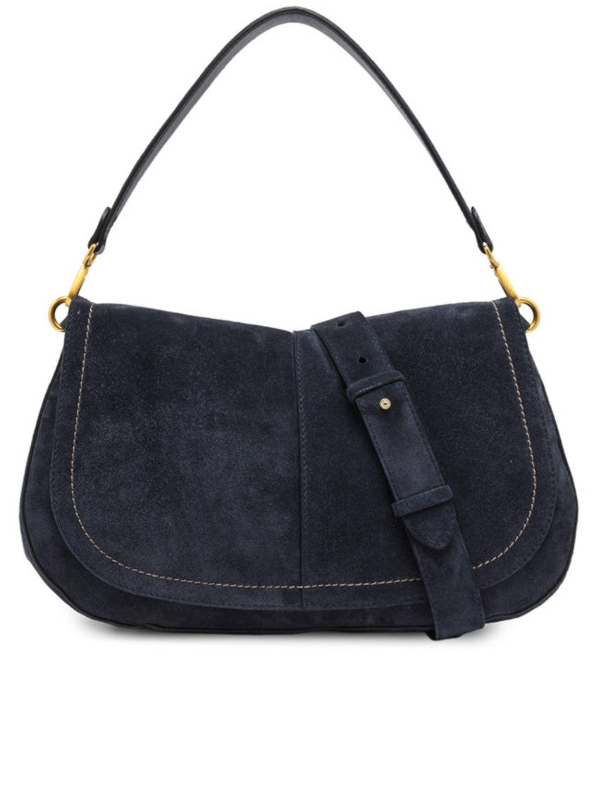 Gianni Chiarini Helena Round Decorative Buckle Suede Shoulder Bag
