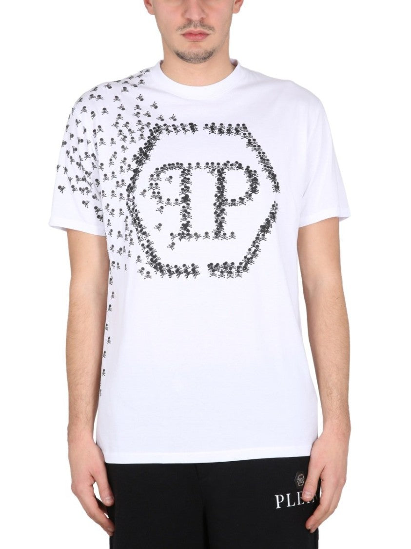 Philipp Plein Short Sleeve T-Shirt With Distinctive Skull Emblem