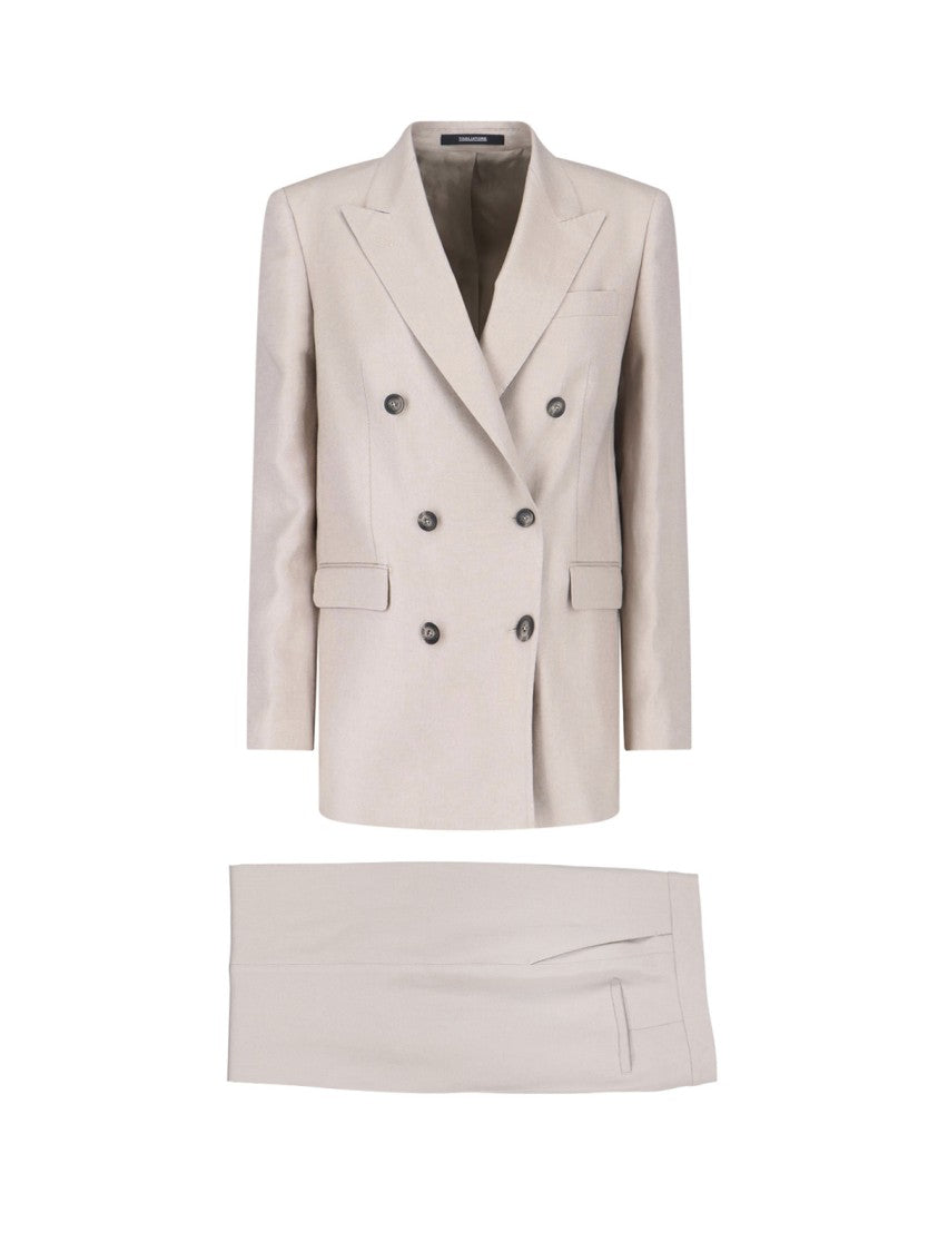 Tagliatore Light Gray T Jasmine Linen Suit