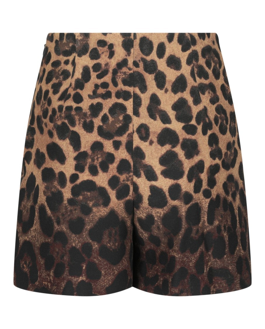 Valentino Animal Print Ombré Mid-Rise Shorts