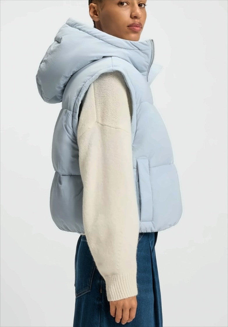 Boss Water-Repellent Padded Jacket With Removable Sleeves