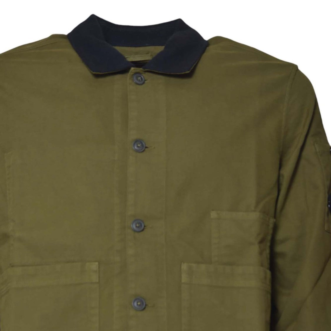 C.P. Company Structured Olive Green Jacket With Contrast Collar