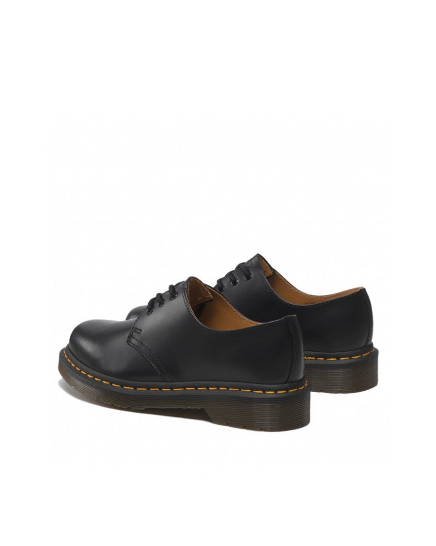 Dr. Martens Lace-Up Leather Shoes With Cushioned Sole And Signature Stitching