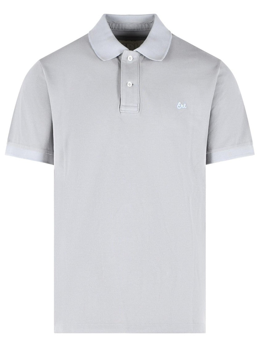 Erl Grey Cotton Polo Shirt