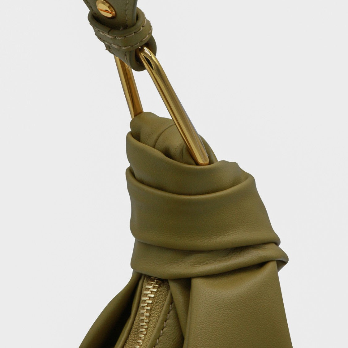Coccinelle Crescent-Shaped Handbag With Gold-Tone Hardware