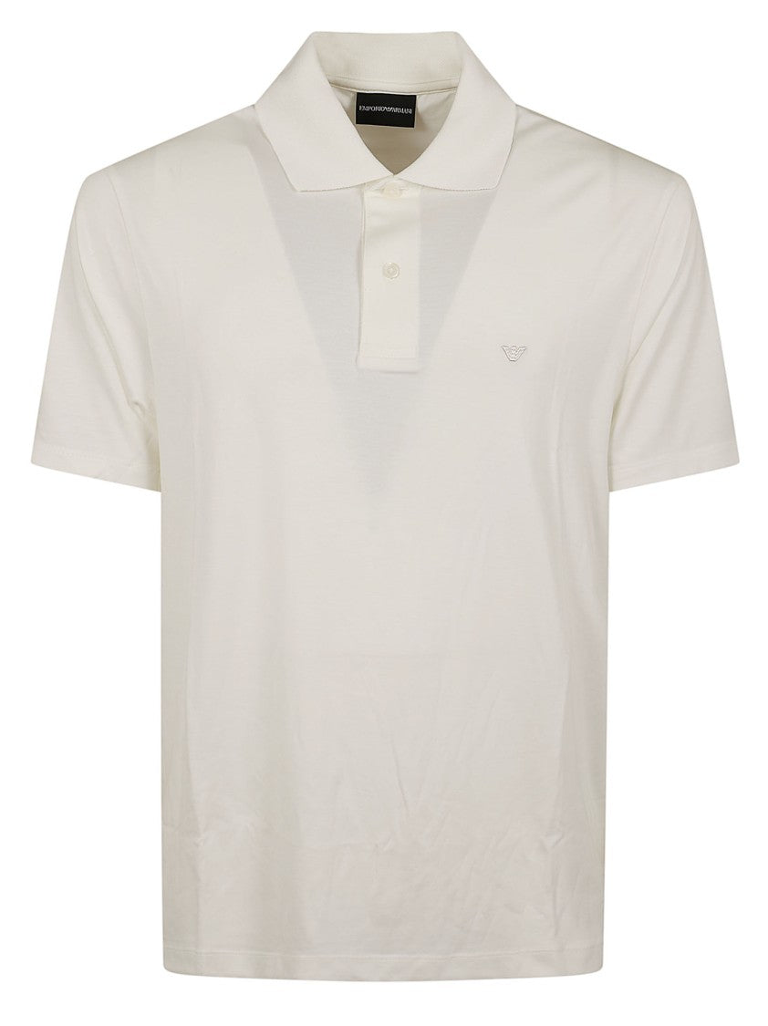 Emporio Armani Minimalist Embossed Logo Polo Shirt